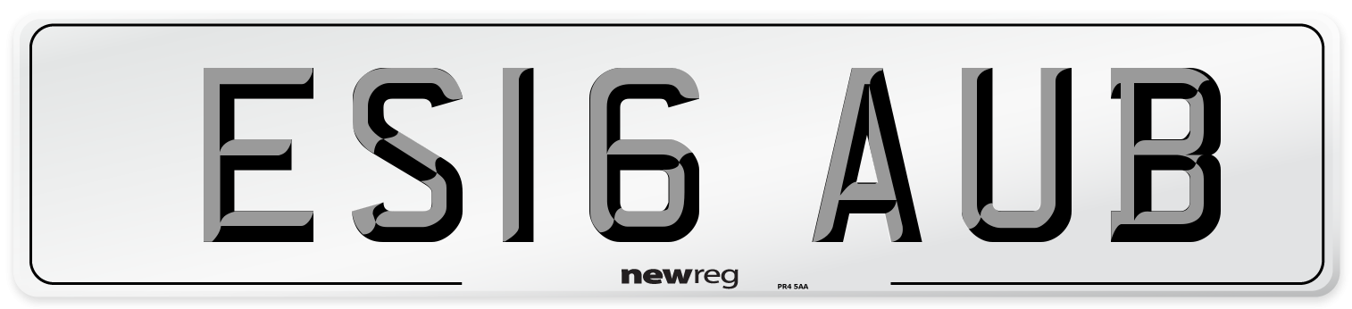ES16 AUB Number Plate from New Reg